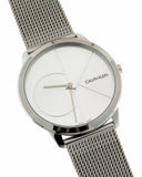 Calvin Klein Minimal Silver Dial Silver Mesh Bracelet Watch for Men - K3M2112Z Authentic Buy Shop Now