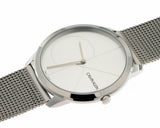 Calvin Klein Minimal Silver Dial Silver Mesh Bracelet Watch for Men - K3M2112Z Authentic Buy Shop Now
