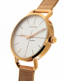 Calvin Klein Even White Dial Rose Gold Mesh Bracelet Watch for Women - K7B21626 Authentic Buy Shop Now