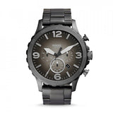 Fossil Nate Chronograph Gunmetal Dial Grey Steel Strap Watch for Men - JR1437 Authentic Buy Shop Now