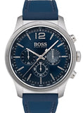 Hugo Boss Professional Chronograph Blue Dial Blue Silicone Strap Watch for Men - 1513526 Authentic Buy Shop Now