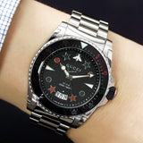 Gucci Dive Quartz Black Dial Silver Steel Strap Watch For Men - YA136221 Authentic Buy Shop Now