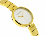 Calvin Klein Authentic Silver Dial Gold Steel Strap Watch for Women - K8G23546 Authentic Buy Shop Now