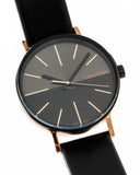 Calvin Klein Boost Black Dial Black Leather Strap Watch for Men - K7Y21TCZ Authentic Buy Shop Now