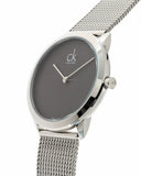 Calvin Klein Minimal Grey Dial Silver Mesh Bracelet Watch for Women - K3M2212X Authentic Buy Shop Now