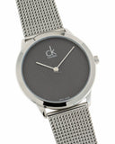 Calvin Klein Minimal Grey Dial Silver Mesh Bracelet Watch for Women - K3M2212X Authentic Buy Shop Now