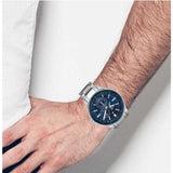 Tommy Hilfiger Austin Blue Dial Silver Steel Strap Watch for Men - 1791640 Authentic Buy Shop Now
