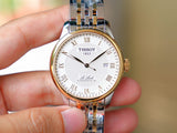 Tissot T Classic Le Locle Powermatic 80 Silver Dial Two Tone Steel Strap Watch For Men - T0064072203301 Authentic Buy Shop Now