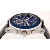 Guess Pinnacle Chronograph Quartz Blue Dial Black Leather Strap Watch For Men - W0673G4 Authentic Buy Shop Now