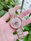 Michael Kors Portia Quartz Rose Gold Dial Rose Gold Steel Strap Watch For Women - MK3678 Authentic Buy Shop Now