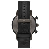 Emporio Armani Luigi Chronograph Quartz Black Dial Two Tone Nylon Strap Watch For Men - AR1948 Authentic Buy Shop Now