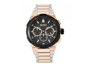 Hugo Boss Supernova Black Dial Two Tone Steel Strap Watch for Men - 1513358 Authentic Buy Shop Now