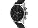 Hugo Boss Navigator Black Dial Black Leather Strap Watch for Men - 1513678 Authentic Buy Shop Now