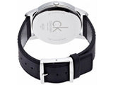 Calvin Klein City Date Silver Dial Black Leather Strap Watch for Men - K2G2G1C6 Authentic Buy Shop Now