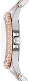 Michael Kors Everest Three Hand Rose Gold Dial Two Tone Steel Strap Watch For Women - MK7402 Authentic Buy Shop Now
