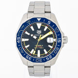 Tag Heuer Aquaracer Caliber 5 Match Timer Shinji Kagawa Edition Blue Dial Silver Steel Strap Watch for Men - WAY201H.BA0927 Authentic Buy Shop Now