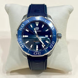 Tag Heuer Aquaracer Quartz Blue Dial Blue Rubber Strap Watch for Men - WAY101C.FT6153 Authentic Buy Shop Now