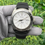 Seiko Shogun Prospex Titanium Divers Automatic White Dial Black Rubber Strap Watch For Men - SPB191J1 Authentic Buy Shop Now