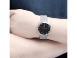 Calvin Klein Minimal Black Dial Silver Mesh Bracelet Watch for Men - K3M51151 Authentic Buy Shop Now