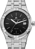 Maurice Lacroix Aikon Date Quartz Black Dial Silver Steel Strap Watch for Men - AI1108-SS002-330-1 Authentic Buy Shop Now