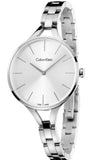 Calvin Klein Graphic White Dial Silver Steel Strap Watch for Women - K7E23146 Authentic Buy Shop Now