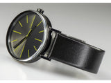 Calvin Klein Boost Black Dial Black Leather Strap Watch for Men - K7Y214CL Authentic Buy Shop Now