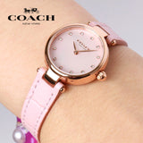 Coach Hayley Mother of Pearl Pink Dial Pink Leather Strap Watch for Women - 14503537 Authentic Buy Shop Now