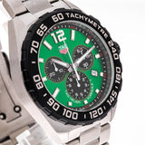 Tag Heuer Formula 1 Chronograph Green Dial Silver Steel Strap Watch for Men - CAZ101AP.BA0842 Authentic Buy Shop Now