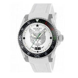 Gucci Dive Tiger White Dial White Rubber Strap Watch For Men - YA136329 Authentic Buy Shop Now