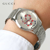 Gucci G Timeless Silver Dial Silver Steel Strap Watch For Women - YA1264076 Authentic Buy Shop Now