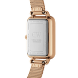 Daniel Wellington Quadro Pressed Melrose White Dial Rose Gold Mesh Strap Watch For Women - DW00100465 Authentic Buy Shop Now