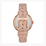 Michael Kors Jayne Three Hand Rose Gold Dial Pink Leather Strap Watch For Women - MK7130 Authentic Buy Shop Now