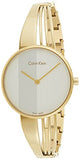 Calvin Klein Drift Silver Dial Gold Steel Strap Watch for Women - K6S2N516 Authentic Buy Shop Now