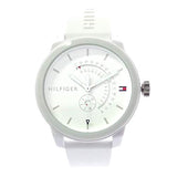 Tommy Hilfiger Denim Analog White Dial White Rubber Strap Watch for Men - 1791481 Authentic Buy Shop Now