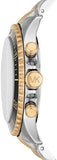 Michael Kors Bayville Chronograph Black Dial Two Tone Steel Strap Watch For Women - MK8872 Authentic Buy Shop Now