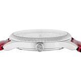 Gucci G Timeless Automatic Silver Dial Red Leather Strap Watch For Men - YA126346 Authentic Buy Shop Now