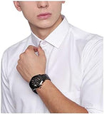 Emporio Armani Franco Black Dial Black Leather Strap Watch For Men - AR0368 Authentic Buy Shop Now