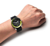 Emporio Armani Chronograph Black Dial Black Rubber Strap Watch For Men - AR5865 Authentic Buy Shop Now