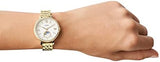 Fossil Jacqueline Moonphase Mother of Pearl Dial Gold Steel Strap Watch for Women - ES5167 Authentic Buy Shop Now