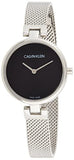 Calvin Klein Authentic Black Dial Silver Mesh Bracelet Watch for Women - K8G23121 Authentic Buy Shop Now