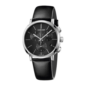 Calvin Klein Posh Black Dial Black Leather Strap Watch for Men - K8Q371C1 Authentic Buy Shop Now