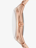 Michael Kors Janelle Quartz Maroon Dial Rose Gold Steel Strap Watch For Women - MK7382 Authentic Buy Shop Now
