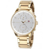 Tommy Hilfiger Chase Quartz White Dial Gold Steel Strap Watch for Men - 1791576 Authentic Buy Shop Now