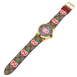 Gucci G Timeless Quartz Brown Dial Brown Leather Strap Watch For Men - YA1264158 Authentic Buy Shop Now