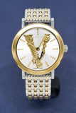 Versace Virtus Quartz White Dial Two Tone Steel Strap Watch for Women - VEHC00719 Authentic Buy Shop Now