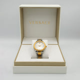 Versace Hellenyium Silver Dial Two Tone Steel Strap Watch for Women - V12030015 Authentic Buy Shop Now