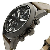Marc Jacobs Larry Chronograph Black Dial Grey Leather Strap Watch for Men - MBM5034 Authentic Buy Shop Now