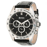 Hugo Boss Ikon Black Dial Black Leather Strap Watch for Men - 1513178 Authentic Buy Shop Now