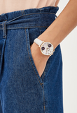 Fossil Jacqueline Mother of Pearl Dial Grey Leather Strap Watch for Women - ES4672 Authentic Buy Shop Now