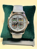 Gucci G Timeless Quartz Mother of Pearl Dial Blue Leather Strap Watch For Women - YA1264124 Authentic Buy Shop Now